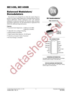 MC1496BDG datasheet  